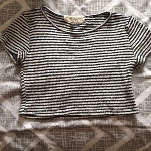 Crop Striped Tee